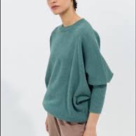 Eileen Fisher Sweaters - EILEEN Fisher green light weight long sleeve ribbed 100% merino wool sweater XSP